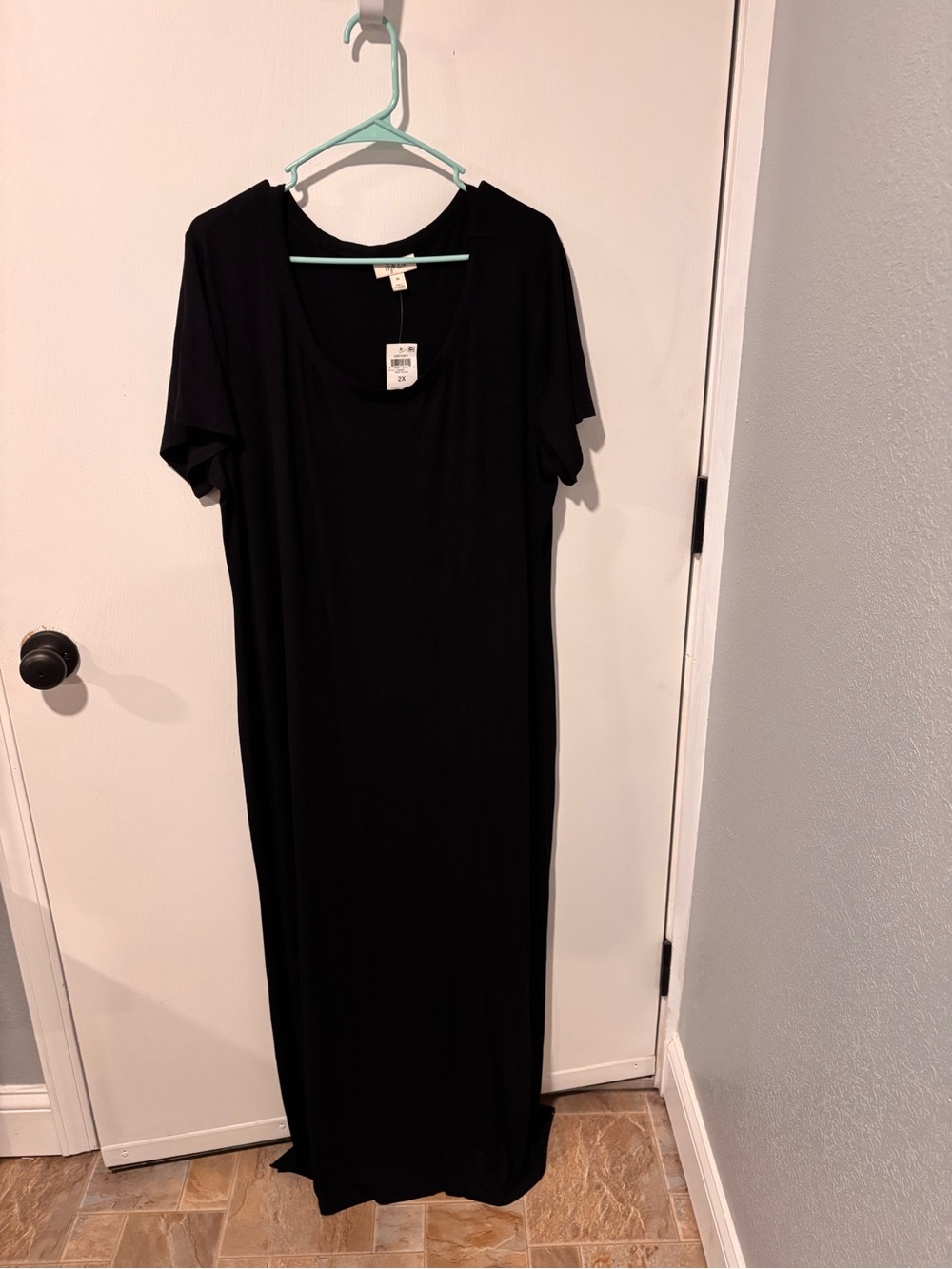NWT Black Scoop Neck Maxi Dress - Style & Co 2x